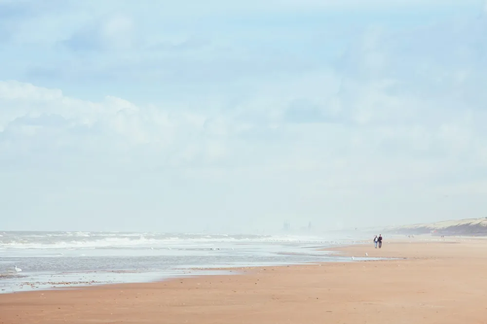 Rustige kustlijn bij Noordwijk